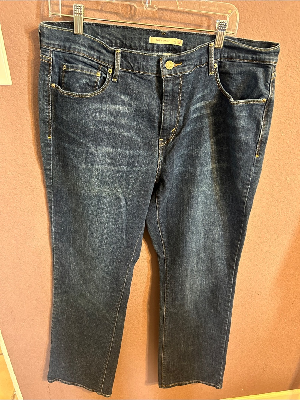 505 straight size 16 Women’s Dark Blue Jeans
